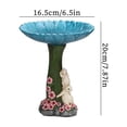 thumbnail image 2 of Antique Resin Birdbath Ornament Garden For Patio Yard Desktop Display, 2 of 8