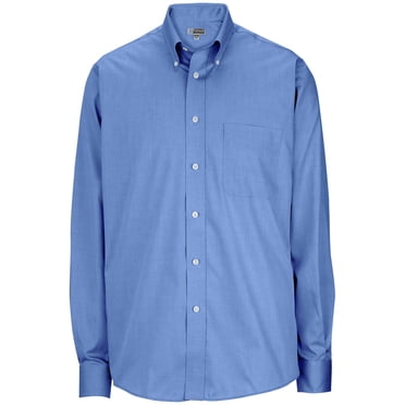 Ed Garments Men's Long Sleeve Pinpoint Oxford Shirt, FRENCH BLUE, XX-Large 37
