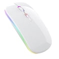thumbnail image 1 of HCBY Souris Sans Fil à Double Mode, 2.4G + Bluetooth 5.2, Rétroéclairage RVB, Clic Silencieux, Rechargeable, Mince pour Portable, PC et Tablette, 1 of 3