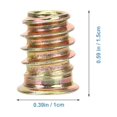thumbnail image 2 of IFANLANDOR 100 Pcs Acier au Carbone Fileté pour Meubles en Bois, 2 of 5