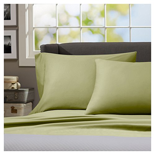 Winkle Resistant Regency Home Cotton Linen Sateen Sheet Set, (King, Sage)