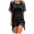 thumbnail image 2 of Paréo pour Femmes, Tenue de Bain, Maillots de Bain, Robe Courte d'Été, Ample, Unie, Paréo, 2 of 4