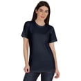thumbnail image 1 of Inkmeso Womens Basic Crewneck Tshirt Short Sleeve Regular Fit Long Tee Workout Top, 1 of 8