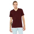 thumbnail image 2 of Bella Canvas Mens Jersey V-Neck Tee, L, Heather Cardinal, 2 of 3