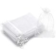 thumbnail image 1 of ORUYROP 100pcs Drawstring Organza Jewelry Candy Pouch Party Wedding Favor Gift Bags (8x12", White), 1 of 7