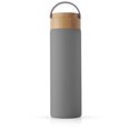 thumbnail image 3 of Glass Water Bottle with Carry Strap & Non Slip Silicone Sleeve - 20 oz - Grey, 3 of 6