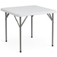 thumbnail image 1 of Flash Furniture Square Granite White Plastic Folding Table, 1 of 9