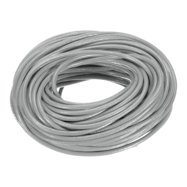 Unique Bargains 20 Yards 3mm Rond Cordon de Laçage en Cuir pour Bricolage Artisanat, Gris