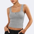 thumbnail image 4 of Timegard Womens Tank Tops Square Neck Sleeveless Slim Ribbed Camisole Summer Casual Cute Going out Tops, 4 of 6
