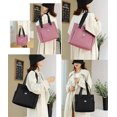 thumbnail image 3 of Lightweight Waterproof Nylon Shoulder Bag, Large Capacity Handbag, Tote Bags for Work School and Travel, 3 of 7
