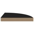 thumbnail image 2 of vidaXL Floating Corner Shelves 2 pcs Black 35x35x3.8 cm MDF, 2 of 4
