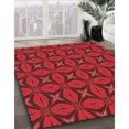 thumbnail image 3 of Ahgly Company Tapis d'Intérieur Lavables à la Machine, Carrés, Transitionnels, Rouges, 5 Pieds Carrés, 3 of 7