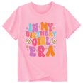 thumbnail image 3 of Hauts Enfants Étagère Soutiens-Gorge Filles Mode Décontractée Lettre Col Rond Manches Courtes T-Shirt Top3, 3 of 3
