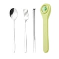 thumbnail image 2 of Dvkptbk Portable Cutlery Boxs with Cutlery Cute Stainless Steel Cutlery Chopsticks Spoon Fork Set Student Portable Cutlery Case Stainless Steel Cutlery Set Kitchen & Dining, 2 of 6