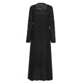 thumbnail image 5 of Pompotops Ensemble Deux Pièces Décontracté pour Femme Robe en Mousseline Unie Sans Manches Cardigan en Dentelle à Demi-Manches, 5 of 5