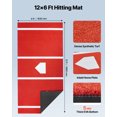thumbnail image 2 of VEVOR 12x6 ft Baseball Hitting Mat Softball Batting Cage Mat Outdoor Training Red, 2 of 9