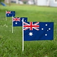 thumbnail image 3 of Anley Australia Mini Flag 12 Pack - Hand Held Small Miniature Australian Flags on Stick - 5x8 Inch with Solid Pole & Spear Top, 3 of 6