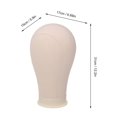 thumbnail image 4 of 21”” Cork Canvas Block Head Mannequin Head Wig Display Styling Head Manikin Canvas Head”, 4 of 7