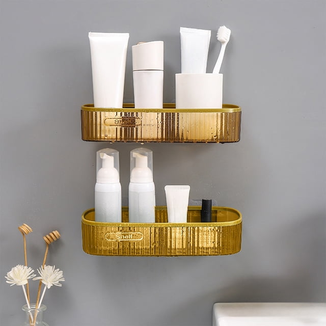 Dvkptbk Storage Rack Light Bathroom Bathroom Shelf Wall Mounted Toilet Bathroom Vanity Shelf Organization and Storage