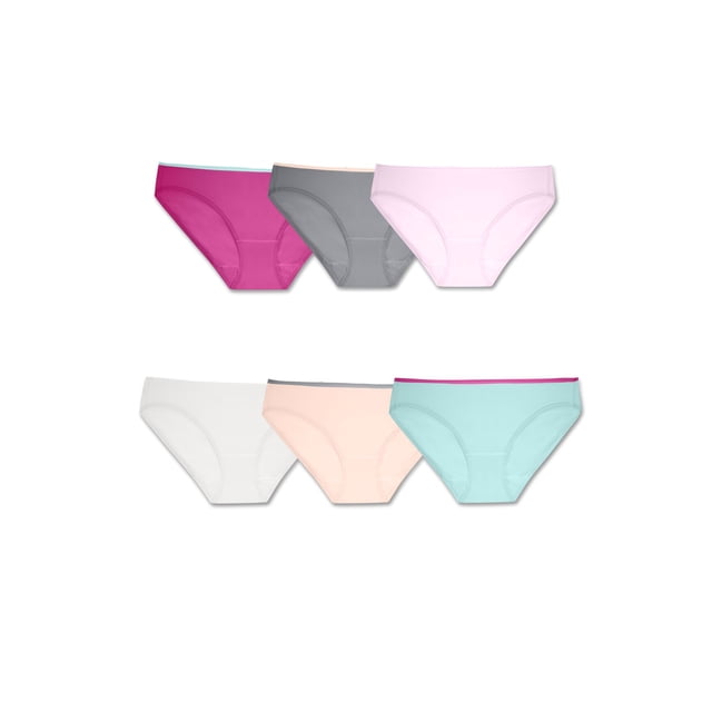 Fruit Of The Loom Womens Breathable Micro-Mesh Bikini Panty 6 Pack, 7, Assorted