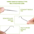 thumbnail image 3 of Toothpick Travel Tooth Cleaning Pick Barbecue Fruit Fork Reusable Washable Multifunctional Teeth Flossing Flosser with Holder 5PCS, 3 of 8