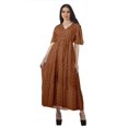thumbnail image 1 of Moomaya Tunique à Manches Courtes Robes de Cocktail pour Femmes Robe en Coton Slub Imprimée, 1 of 4
