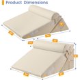 thumbnail image 2 of Wedge Pillows for Adult Adjustable Bed Wedge Pillow for Post Surgery Triangle Pillow Headboard with Bolster Cushion for Sleeping Acid Reflux Neck & Back Support and Dark G, 2 of 9
