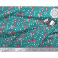 thumbnail image 2 of Soimoi Tissu Crêpe Polyester Feuilles, & Imprimés Floraux Roses au Mètre 42 Pouces de Large, 2 of 3