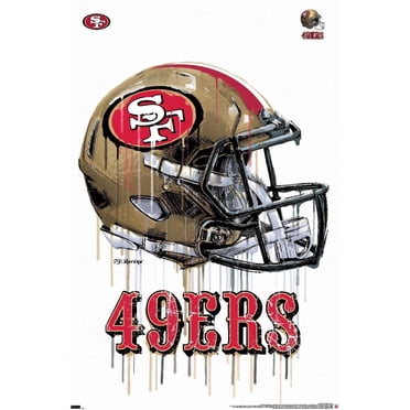 NFL San Francisco 49ers - Drip Helmet 20 Wall Poster, 22.375" x 34"