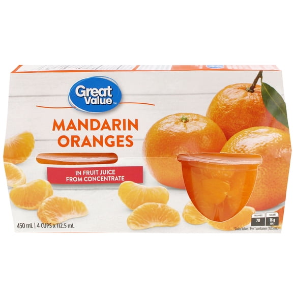 Great Value Mandarines dans du Jus de Fruit