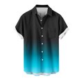 thumbnail image 1 of fatyb Button down Shirts for Men Short Sleeve Lightweight Beach Shirts Summer Gradient Collar Blouses, 1 of 4