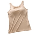 thumbnail image 1 of AherBiu Padded Tank Tops for Women Basic Loose Solid Color Summer Camisole Comfy Round Neck Sleeveless Tops, 1 of 4