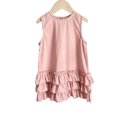 thumbnail image 1 of Qudderr Robes d'Été pour Bébés Filles Robe Décontractée à Volants Robe en Coton Lin pour Tout-Petits 6 Mois - 6 Ans, 1 of 9