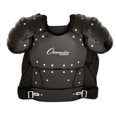 Champion Sports Protège-Poitrine d'Arbitre de Baseball Extérieur de 15 Pouces, Noir
