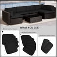 thumbnail image 4 of Outsunny Outdoor 14pc Patio Rattan Sofa Set Cushion Cover Replacement, 4 of 10