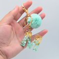 thumbnail image 4 of Letter Pendant Plush Ball Key Chain Resin Sequin Buckle Keyring Holder Charm Decoration, 4 of 8