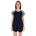 thumbnail image 1 of Inkmeso Solid 2 Pc Nightwear Set For Women Raglan Sleeves Button-Down Top & Shorts Sleepwear-79, 1 of 7
