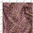 thumbnail image 2 of Soimoi Pink polyester Crepe Fabric Leopard Animal Skin Print Fabric by Yard 52 Inch Wide, 2 of 6