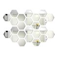 thumbnail image 2 of 24PCS Hexagon Mirror Wall Stickers Acrylic Sticker Decoration for Home Living Room Bedroom Decor, 2 of 6
