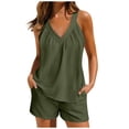 thumbnail image 1 of Japceit Ensembles de Pyjama pour Femmes 2 Pcs Femmes Maison Mode Décontractée de Pâques Hauts et Pantalons Imprimés Ensemble de Pyjama à Manches Courtes avec Poches, 1 of 9