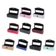 thumbnail image 3 of HILABEE 3.5" Handmade PU Leather Lichee Texture Lady Lipstick Holder Case w/ Mirror Deep Deep Green, 3 of 9