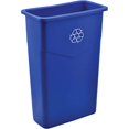 thumbnail image 2 of Poubelle Mince, Plastique, 23 Gallons (Bleu Recyclage), 2 of 10