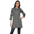 thumbnail image 1 of Moomaya Kurtis Courtes à Col Montant en Poly-Crêpe pour Femmes, Haut de Robe Imprimé, 1 of 5