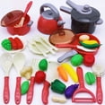 thumbnail image 2 of Dmlowu Play Kitchen Accessories, Kitchen Toddler Toys with Pots & Pans Set, Utensils Cookware, Preschool Learning Education Play Food Sets for Kids Kitchen Set, 2 of 9