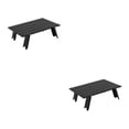 thumbnail image 1 of Transemion Table Pliante en Alliage d'Aluminium Léger Application Large Table de Pique-Nique Pliante Noire 2Set, 1 of 6