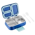 thumbnail image 2 of Nilvkv Transparent Stainless Steel Lunch Box for Office Workers and Students with Compartments for Lunch Boxes Heated Light Meal Boxes Three Compartment Lunch Box, 2 of 6
