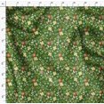 thumbnail image 4 of Soimoi Green Velvet Fabric Leaf Floral Print Fabric by Yard 58 Inch Wide, 4 of 6