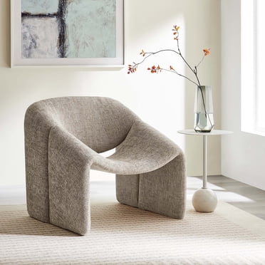 Modway Vivi Chenille Upholstered Accent Chair, Khaki
