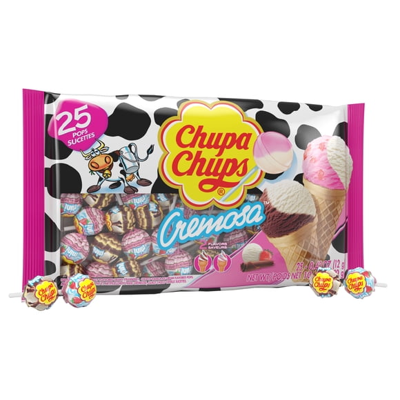 Chupa Chups, Cremosa Lollipops, Bag of 25 Pieces
