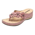 thumbnail image 4 of Stretch Orthotic Slide Sandals Cross Sandals Woven Beach Wedge Slippers Shoes, 4 of 5